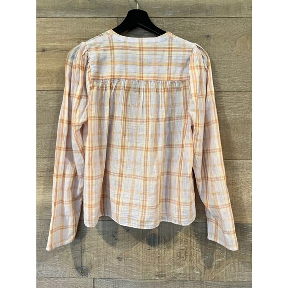 ULLA JOHNSON Nour High-Low Cotton Blouse SIZE 10 - Picture 8 of 11